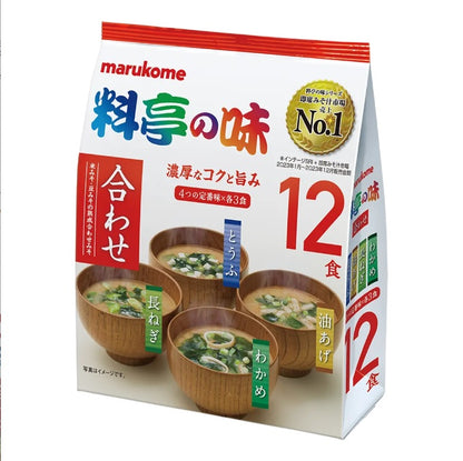 MARUKOME | Instant Miso Soup 4 flavors (12 packs)