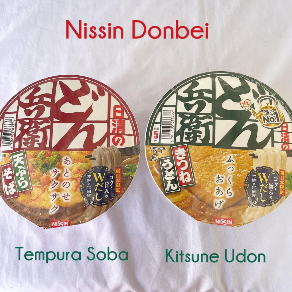 NISSIN | Donbei Instant Noodles [Tempura Soba/Kitsune Udon]